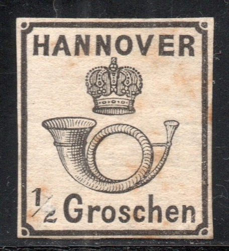 Hanovre - Hannover (alemania) Sello Cuerno Postal Años 1859+