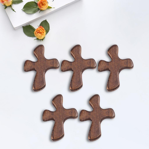 Cruz De Oración De Madera, Cruz De Mano Para Marrón Oscuro