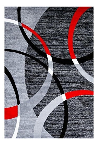 3895 Gray Swirls 52 X 72 Alfombra De Alfombra Moderna De Are