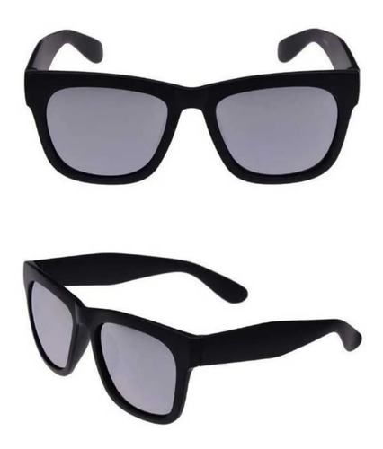 Gafas De Sol Unisex, Negro Total Con Armazón De Plástico 