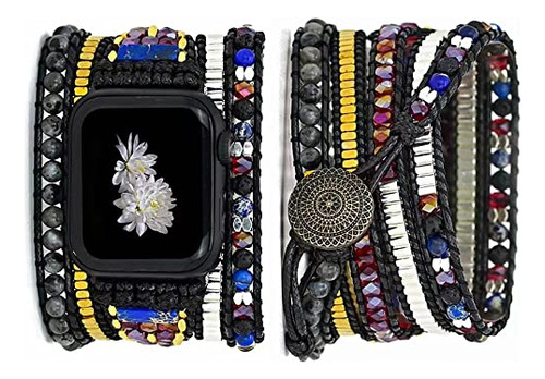 Pulsera De Reloj De Boho Hecha A Mano Compatible Con Apple W