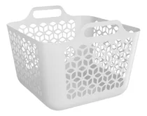 Comprar Cesta organizadora de ropa de lavandería con asa blanca, 30 l