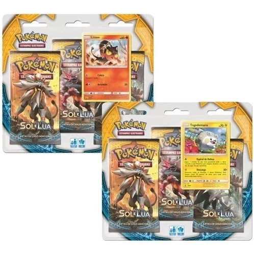 Kit Com 4 Triple Packs Lacrados Gerações Pokemon Tcg