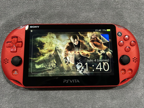Ps Vita Slim Metallic Red Y 128gb Con Muchos Juegos Rojo (Usado)
