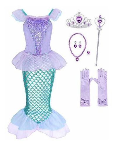 Henzworld Girls Dresses Disfraces De Sirenita Ariel Princess