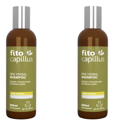 Shampoo Grandha Fito Capillus Fine Herbal Kit Com 2 Unidades