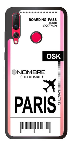Funda Nova 3 4 5t Honor 8x Boleto Avion Paris  Personalizada
