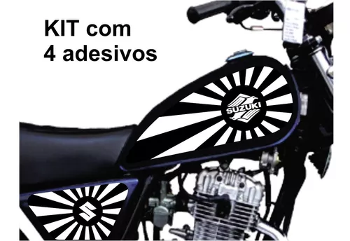 Adesivo preto tanque lateral suzuki intruder 125 a406