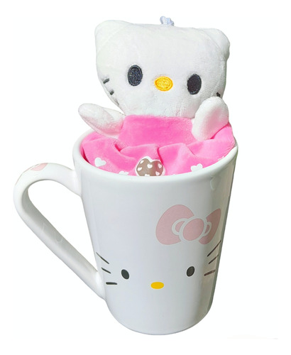 Box Taza+ Llavero De Peluche +cucharita Personajes