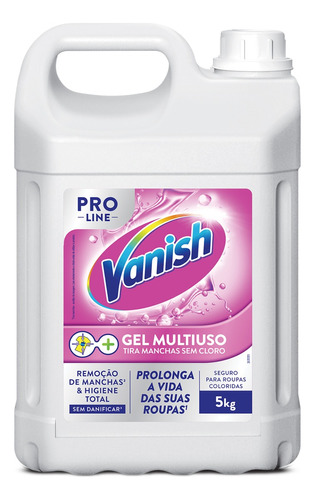 Tira Manchas Gel Multiuso Pro Line Branqueador Sem Cloro Galão 5kg Vanish