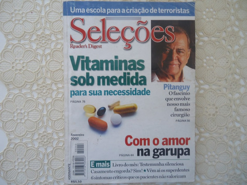 Seleções #fev Ano 2002 Vitaminas, Pitanguy, Terroristas, Cas