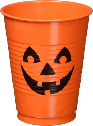 Vasos De Plástico De Calabaza, 16 Oz De 25 Unid