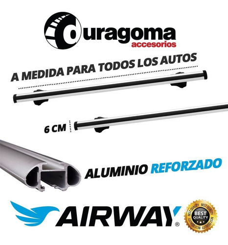 Imagen 4 de 9 de Barras Porta Equipaje Aluminio P/ Volkswagen Airway