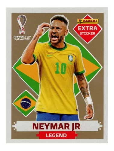 Figurinha Extra Sticker Legend Copa do Mundo Qatar 2022 Neymar