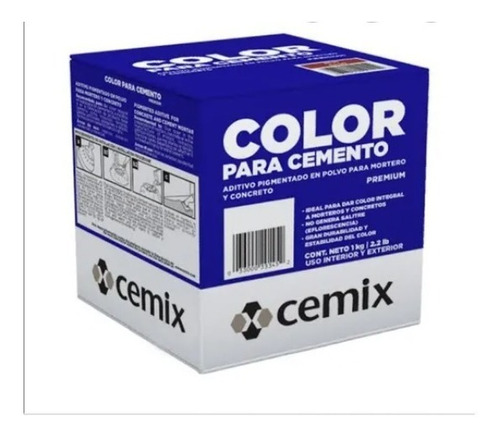 Imagen 1 de 1 de 5 Piezas De Pigmento Negro Cemix 1 Kg