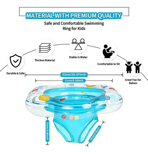 Flotador Piscina Para Niñosbomba Manual Incluida,anillo