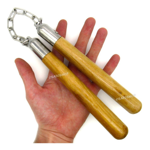 Nunchaku De Madeira Com Rolamento Kung Fu Karatê