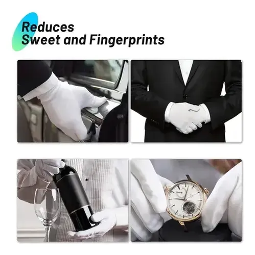 Guantes De Algodón Para Monedas Leuchtturm – Par De Guantes De Coleccionista – 100% Algodón Natural – Sin Blanqueadores