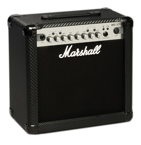 Imagen 2 de 3 de Amplificador Marshall MG Carbon Fibre MG15CFX Transistor para guitarra de 15W color negro 220V