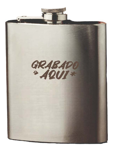 Petaca Acero Inox. 200 Ml (opc. Logo, Frase O Nombre)