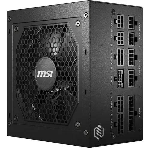 Fonte de alimentação para PC MSI MAG A850GL PCIE5 850W preta