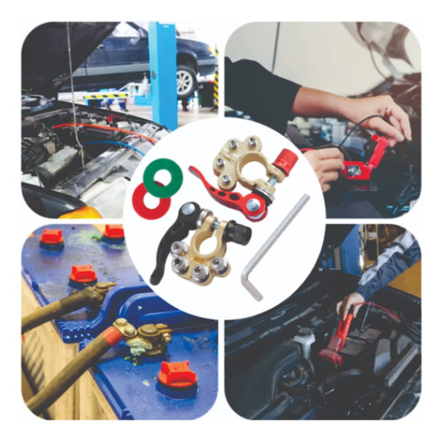 Kits Terminales Para Batería De Auto Conector Abrazadera
