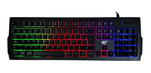 Teclado Alambrico Usb Havit Membrana Español Rainbow Luz Led