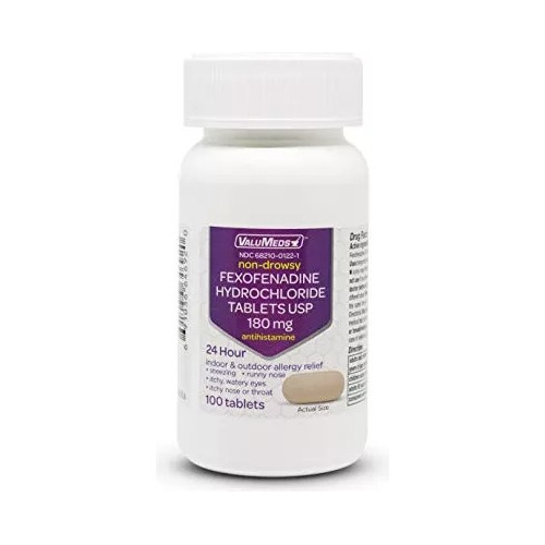 Valumeds 24-hour Allergy Medicine (100-count) Fexofenadine 