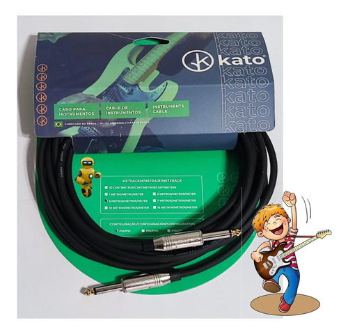 Imagem 3 de 3 de Cabo Profissional P10 X P10 Montado Para Intrumento Musical
