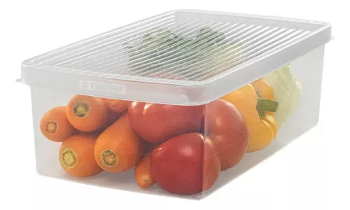 Ordene Jogo de 4 Caixas Organizadoras Pequena para Frutas Verduras Legumes  Saladas Cesto Organizador Plástico para Geladeira Potes Plastico Tapoer  Cozinha Organização Kit Pote Retangular Conjunto Empilhável