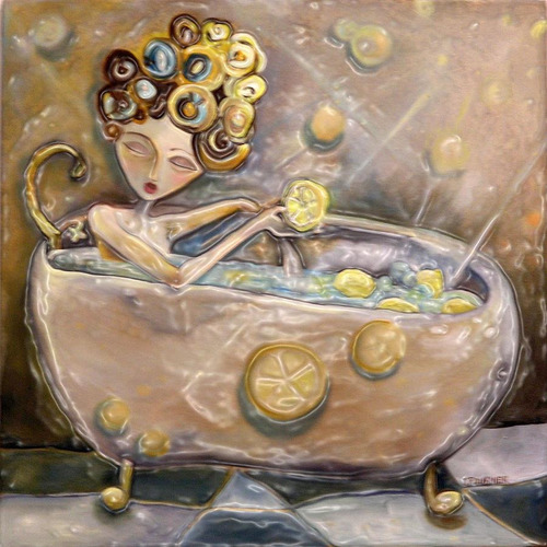 Cuadro 60x60cm Bañera Relax Baño Bathroom Ducha M10