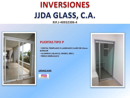 Puertas Tipo P Bancaria Cristal Templado 10mm