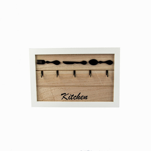 Colgador De Llaves Diseño Kitchen 5 Ganchos De Madera 