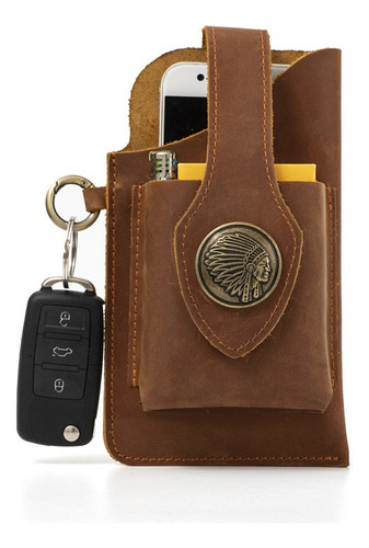 De Funda Multifuncional De Piel Para Móvil Con Cinturón