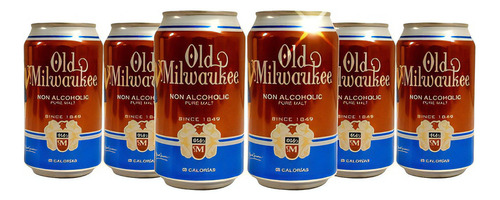 Six Pack Cerveza Old Milwaukee Sin Alcohol 355 Ml