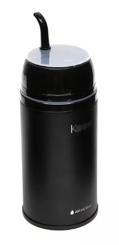 Termo Mate Autocebante Negro Keep 400ml Mate Listo Acero