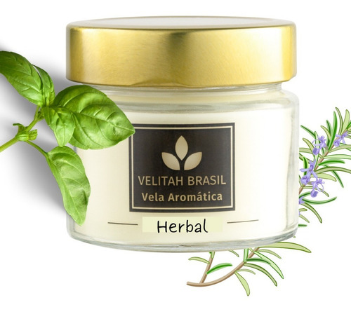 Imagem 2 de 2 de Vela Aromática Premium Herbal 140g 30h Aromatizada Perfumada
