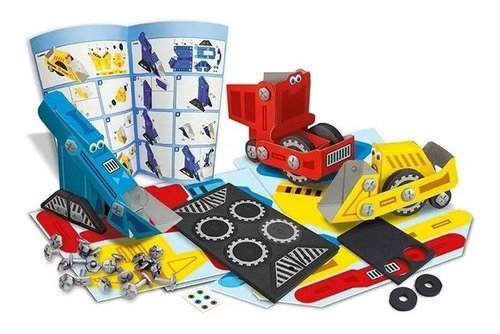 Imagen 3 de 6 de Kit De Manualidades Camiones De Construcción 4m Playking