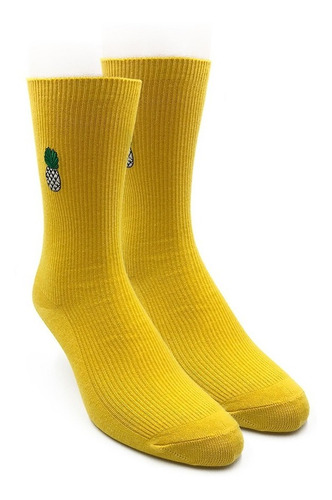 Imagen 2 de 7 de Medias Pack X4 Unisex Diseños Frutas Unicolor Ffyr