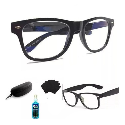 Lentes Para Computadora Anti Luz Azul Proteje Ojos Rojos+kit