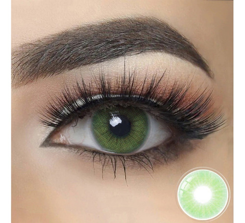 Lentes De Contacto Halloween Verde Disfraces Terror