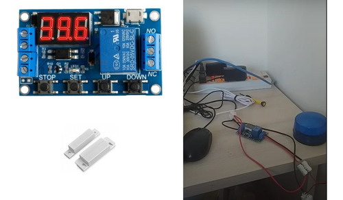 Alarma Sensor Magnetico Y Temporizador Para Puertas Cocheras