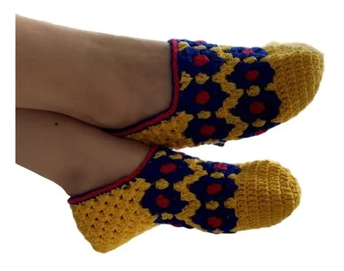 Babuchas Tejidas A Crochet Ni as Mujer Nuevos Modelos MercadoLibre