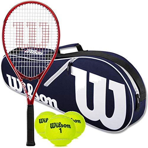 Wilson Federer Pre-strung Oversized/extended Black/red Tenni