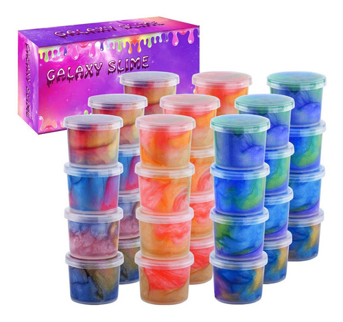 36 Paquetes De Galaxy Slime  Colorido Kit Sludgy Gooey ...