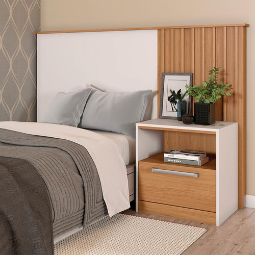 Cabeceira De Cama Box Caemmun Oberon Casal Não Estofado Marrom