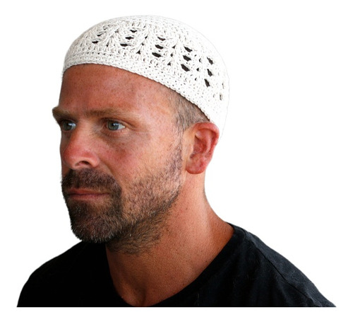 Gorro Tejido Crochet Hombre Verano Kufi Arabe Musulman 