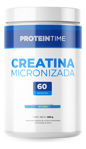 Creatina Monohidrato Micronizada 300 Grs Pote - Protein Time Sabor Sin Sabor