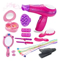 Comprar Juego De Salón De Belleza Para Niñas Con Espejo Y Accesorios