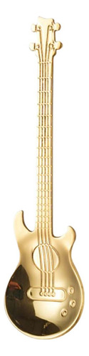 O, Pacote Com 1 Colher De Sobremesa De Guitarra, Aço Inoxidá